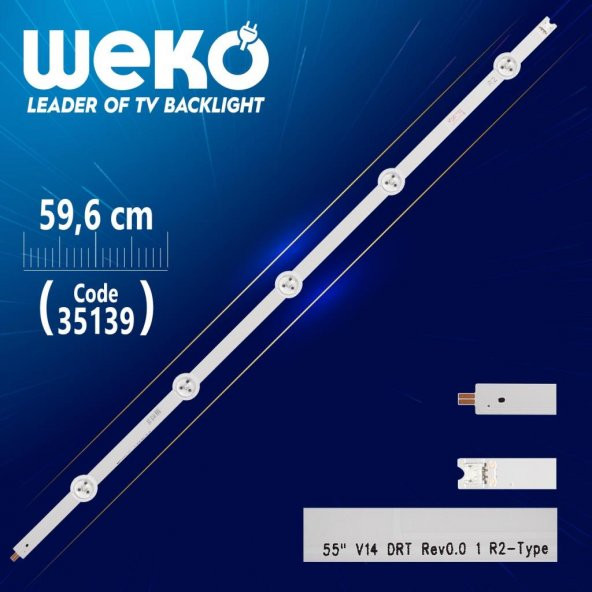 55 V14 DRT REV0.0 1 R2-TYPE - 6916L-1450A - 59.6 CM 5 LEDLİ - (WK-867)