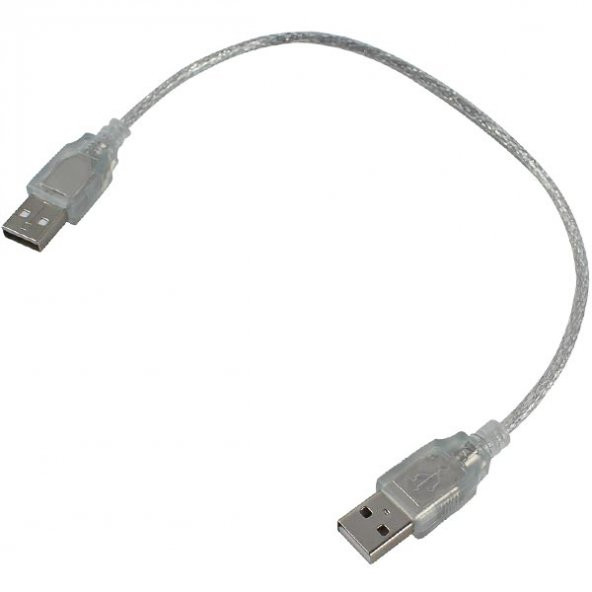 USB ERKEK-ERKEK KABLO 50 CM ŞEFFAF POWERMASTER