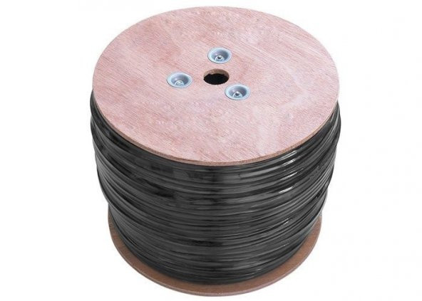 POWERMASTER 23 AWG 0.56 MM 305 METRE CCA DOUBLE JACK DIŞ ORTAM CAT6 KABLO (SİYAH)