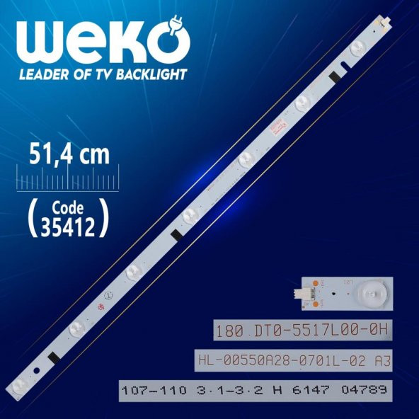 HL-00550A28-0701L-02 A3 6*13 - D4 107-110 3.1-3.2 H - 51.4 CM 7 LEDLİ - (WK-996)