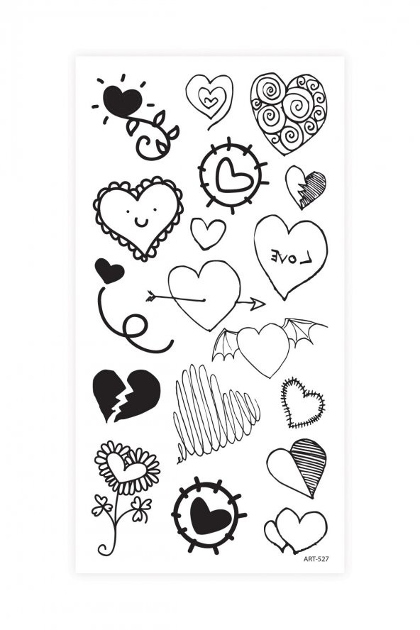 Kalpler Geçici Dövme,Geçici Tattoo ,Vücut Dövme,Kol Bilek Dövme,Boyun Dövme,Sırt Dövme - 2