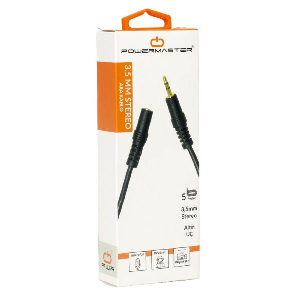 3.5 MM STEREO ERKEK/DİŞİ 5 METRE UZATMA KABLO - 2