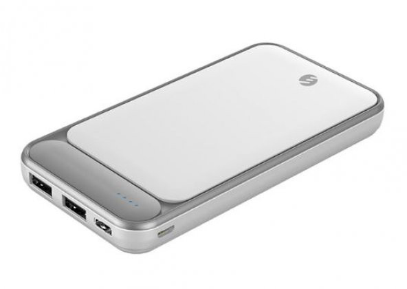 S-LINK IP-G2710 10000MAH POWERBANK 2 USB PORT BEYAZ LCD GÖSTERGELİ POWERBANK