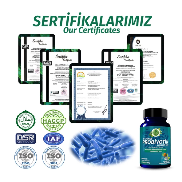 Probiyotik Kapsül (PROBİOTİCS CAPSULE) 10 Milyar Faydalı Bakteri 60 Adet - 5