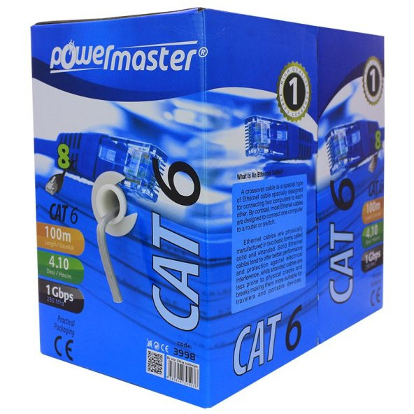 CAT6 100MT KABLO POWERMASTER ELEKTROMER ELM-C610