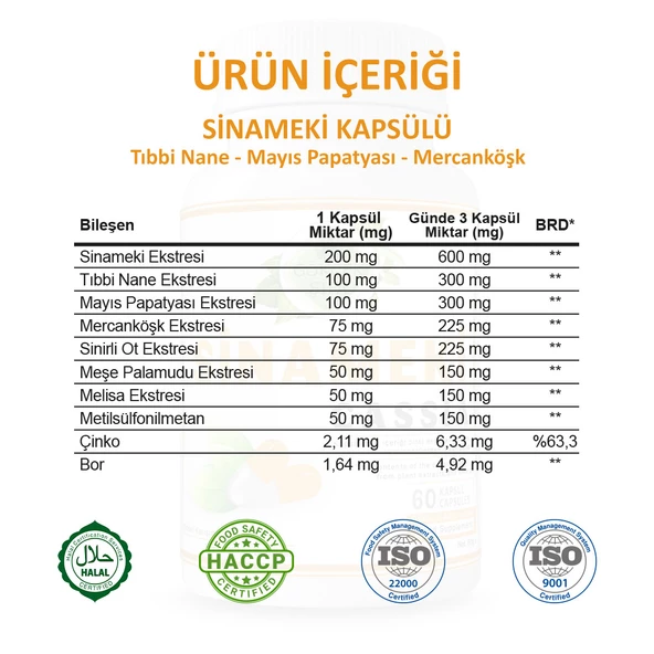 Sinameki Kapsül (Senna Capsule) 60 Adet - Resim 3
