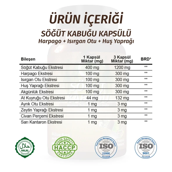 Söğüt Kapsül (WİLLOW CAPSULE) 60 Adet - Resim 2