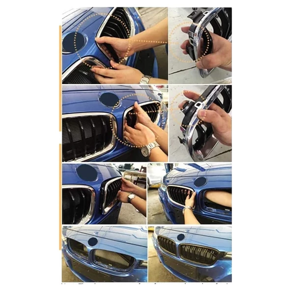 Bmw F30 Ön Panjur Böbrek M3  Model Piano Black - 4