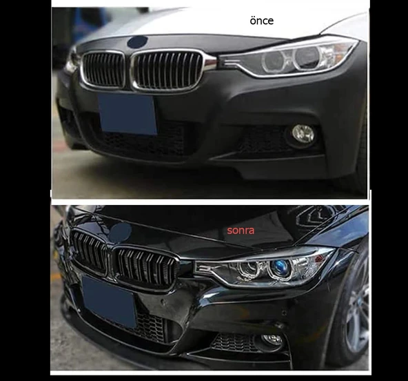 Bmw F30 Ön Panjur Böbrek M3  Model Piano Black - 3