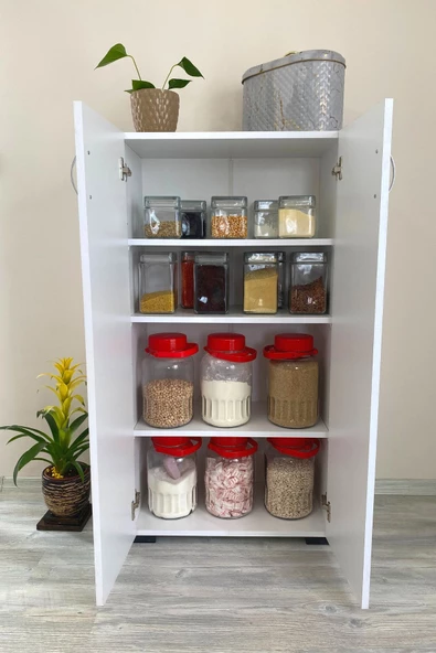 IRMAK MOBİLYA Demonte 2 Kapaklı 4 Gözlü Çok Amaçlı Dolap - 3