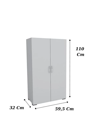 IRMAK MOBİLYA Çok Amaçlı Dolap Mutfak - Banyo - Hol - Ofis - Koridor - Kiler 2 Kapaklı - 2