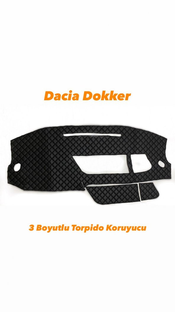 DACİA DOKKER 3 BOYUTLU VİP DERİ TORPİDO ÖRTÜSÜ ürün görseli