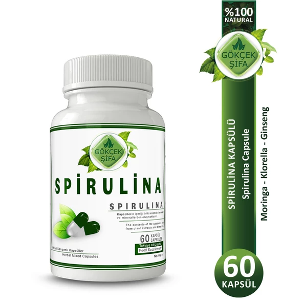 Spirulina Kapsül ( Spirulina Capsule) 60 Adet