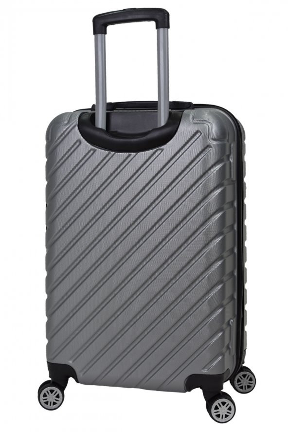 Elatae Büyük Boy Valiz Gri Pro Abs 1001 - Resim 4