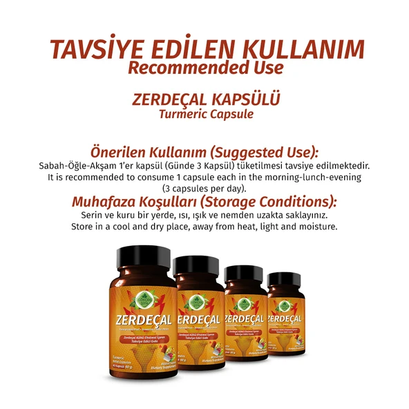 Zerdeçal Kapsül (TURMERİC CAPSULE) 60 Adet - 4