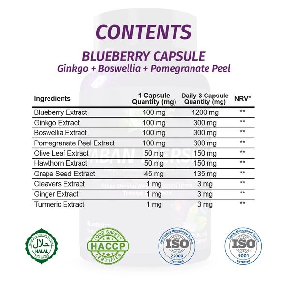 Yaban Mersini Kapsül (Blueberry Capsule) 60 Adet - 2
