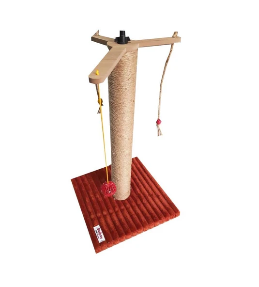 Berkay Kedi Tırmalama Kaydırmazlı Üçlü Oyuncaklı 52 cm ürün görseli