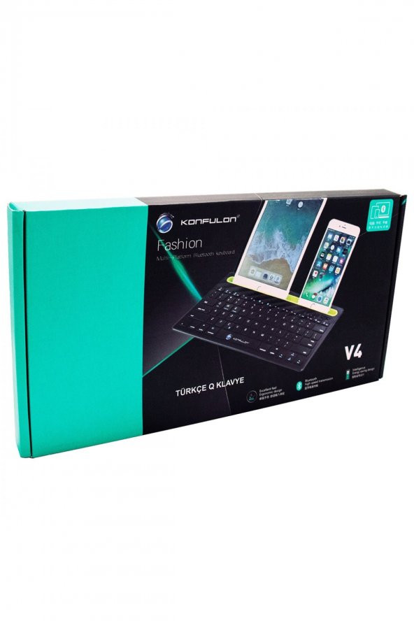 Konfulon V4 Bluetooth 5.0 Standlı Türkçe Q Klavye - 6