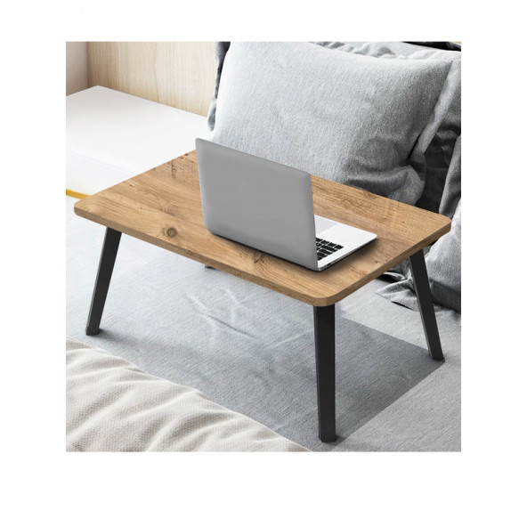 servetavcı Çift Kullanımlı Yükseklik Ayarlı Laptop Sehpası ve Çalışma Masası - Ceviz (Tekerli) - 2