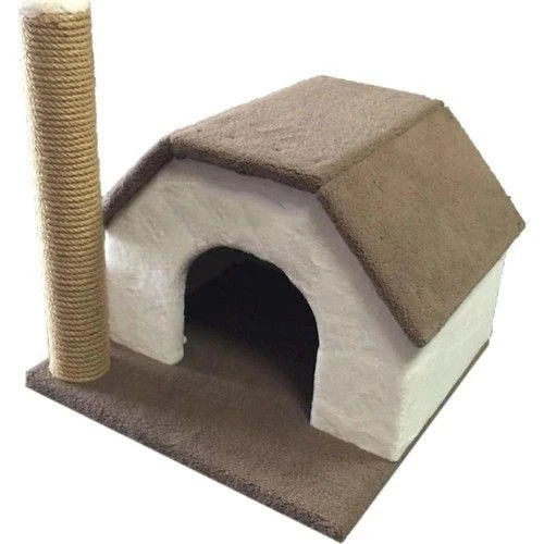 Cat Bursa Kedi Evi Peluş Yastıklı Yatağı Tırmalama - Resim 2