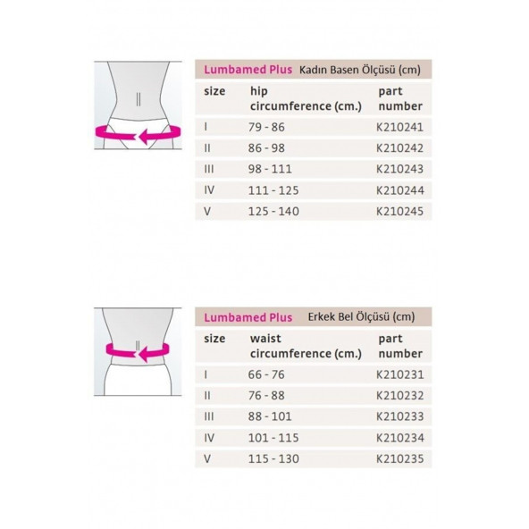 medi Ortho Lumbamed Basic / Lumbosakral Fleksible Balenli Korse WOMEN - 3