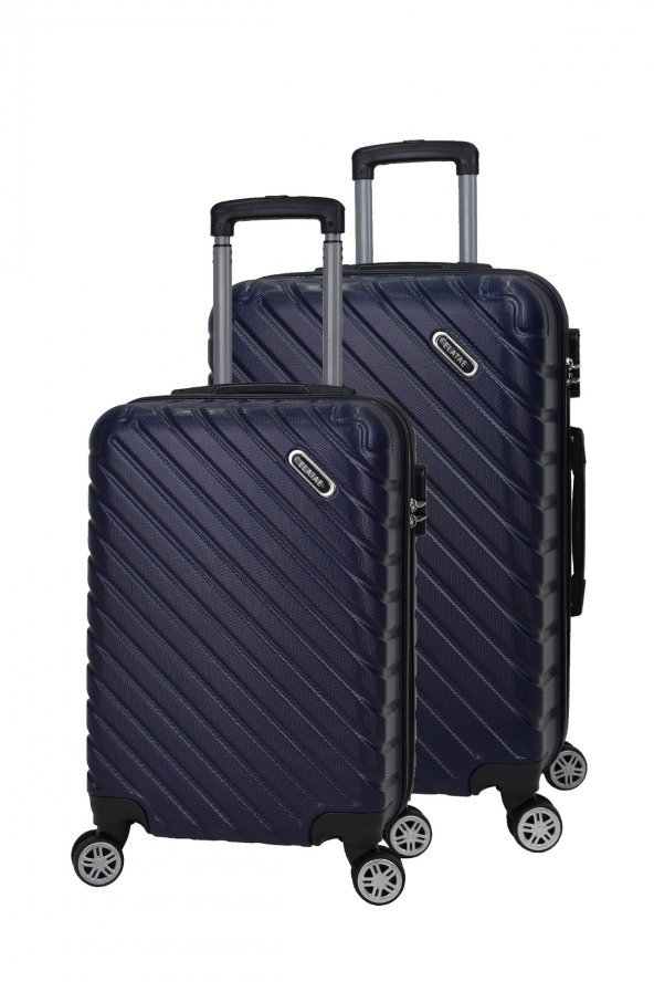 Elatae 2li Valiz Seti Orta Boy - Kabin Boy Lacivert Pro Abs 1001 ürün görseli