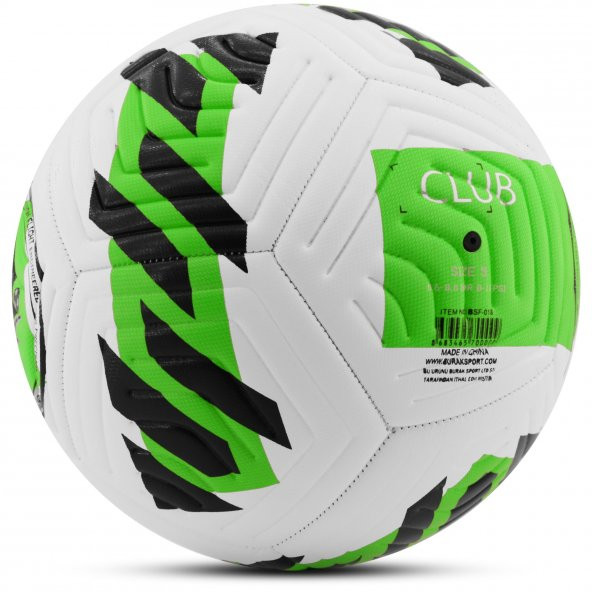 4LÜ SET Basketbol Voleybol Sert Zemin CLUB Futbol Topu Top Şişirme Pompası Seti Yeşil-018 - 2