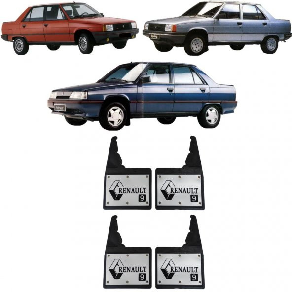 Renault 9 Broadway Spring Fairway Uyumlu Perçinli 4lü Ön/Arka Paçalık Tozluk Çamurluk REN1RX036YD - 2