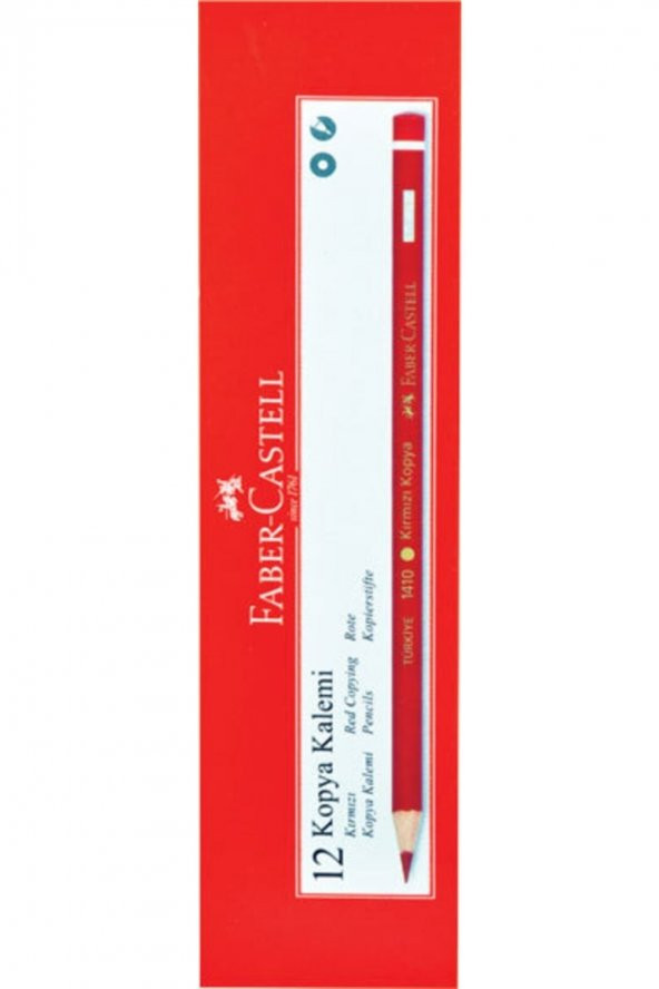 Faber Castell Faber Castell Kırmızı Kopya Kalemi 12 Adet - 1