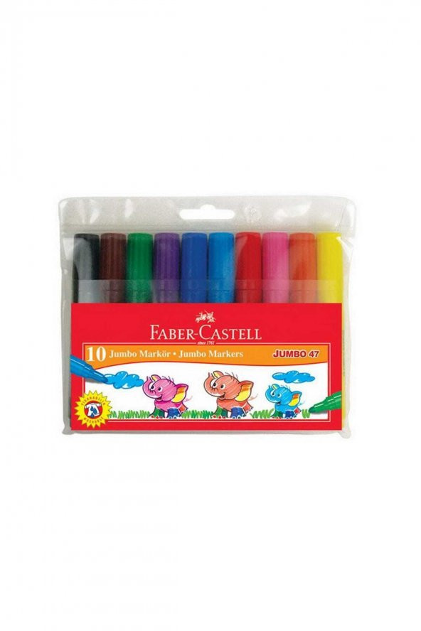 Faber Castell Jumbo 47 Markör 6 Renk - 1
