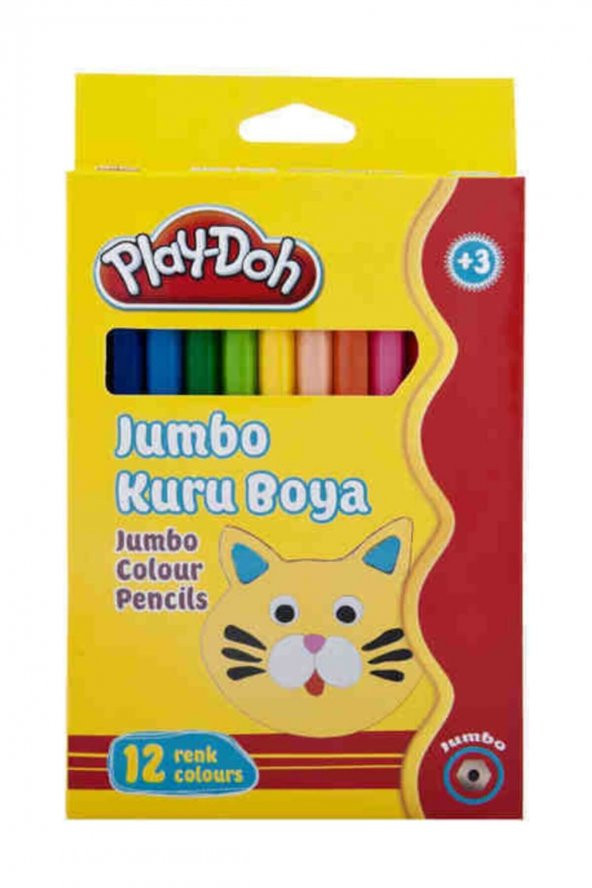 Play Doh Jumbo Kuru Boya 12 Renk
