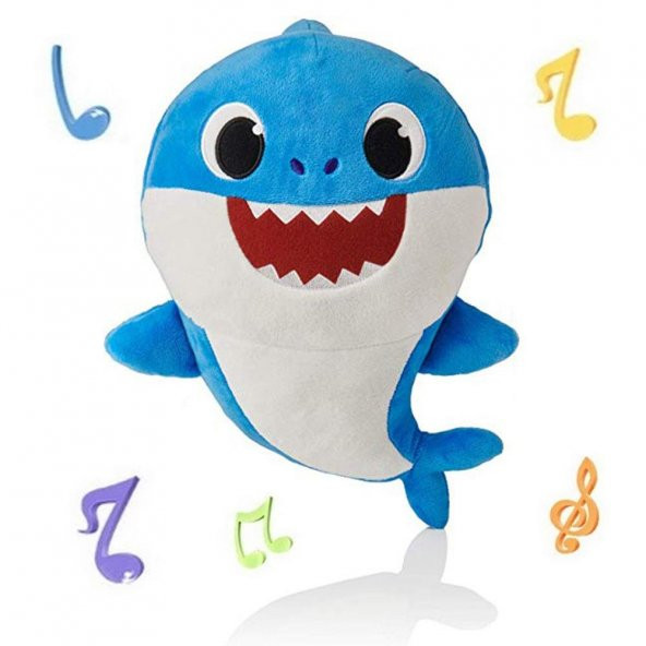 Baby Shark Daddy Shark İthal Müzikli Oyuncak Peluş 30 CM