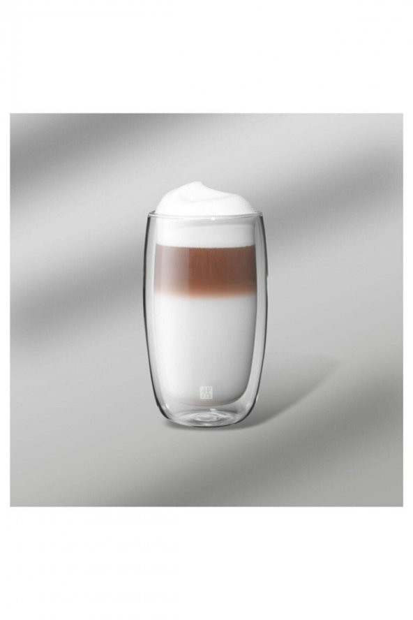 2li Çift Camlı Latte Macchiato Bardağı Seti Cam Bardak 350 ml - 2