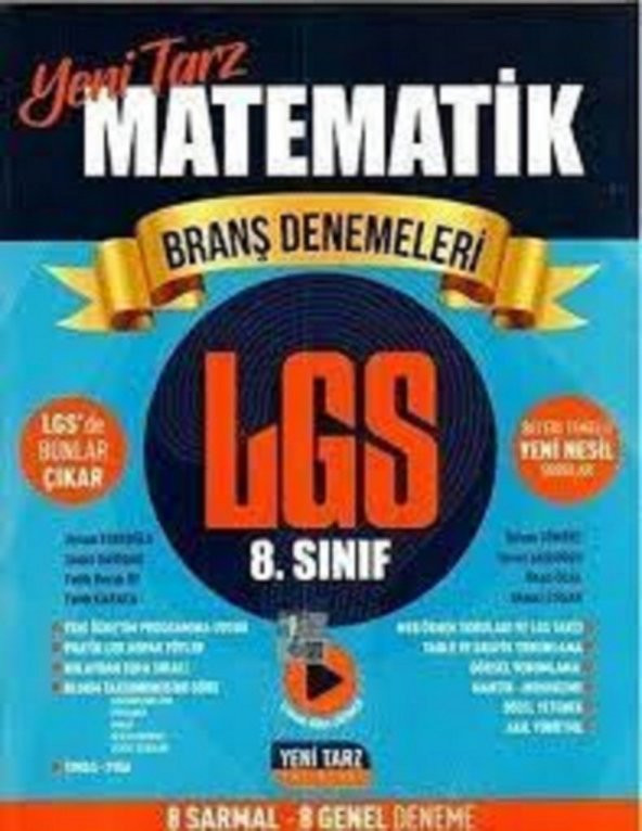 8. Sınıf LGS Matematik Branş Denemeleri Yeni Tarz Yayınları