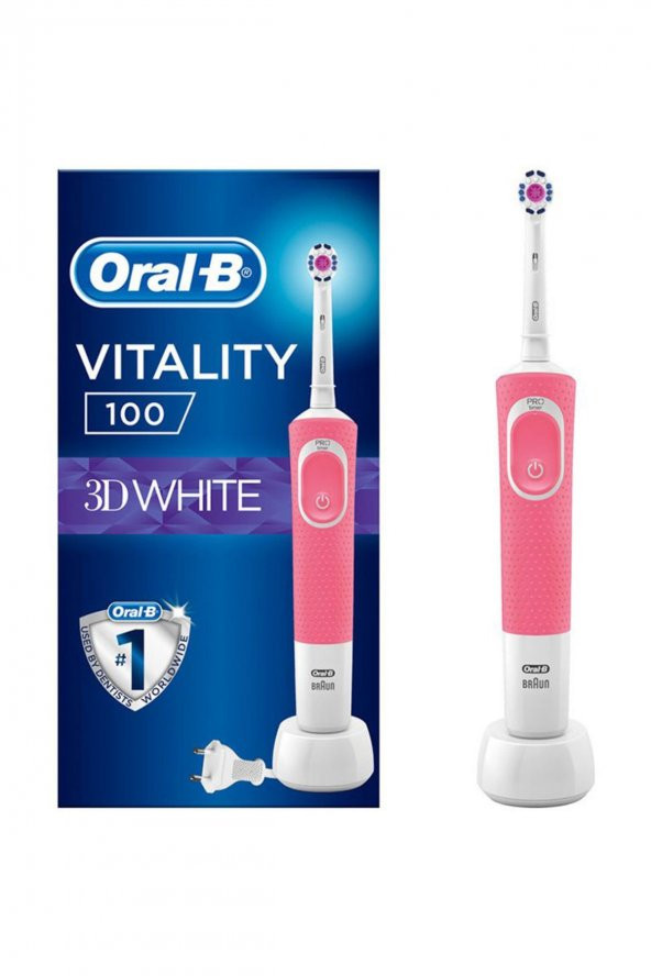 D100 3D White Pembe Vitality Şarjlı Diş Fırçası