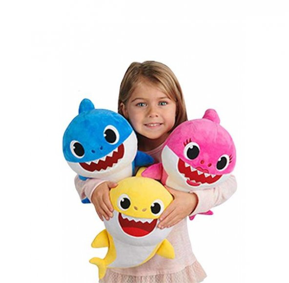 Baby Shark Babby Shark İthal Müzikli Oyuncak Peluş 30 CM - 4