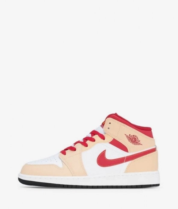 Nike Air Jordan 1 Mid Light Curry Cardinal (GS)