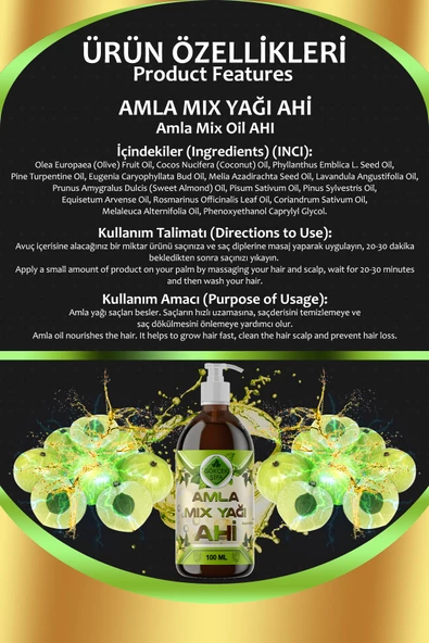 Amla Mix Yağı AHİ 100 ML - Resim 2