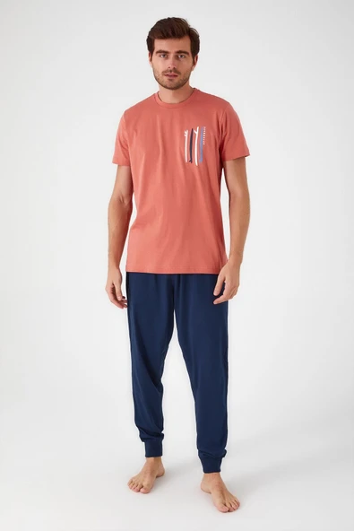 Roly Poly 3019 Afterwave Erkek Kısa Kol Pijama Takım ürün görseli 1