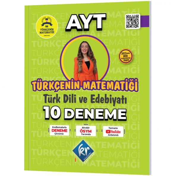 Gamze Hoca Türkçenin Matematiği AYT Türk Dili ve Edebiyatı 10 Deneme KR Akademi