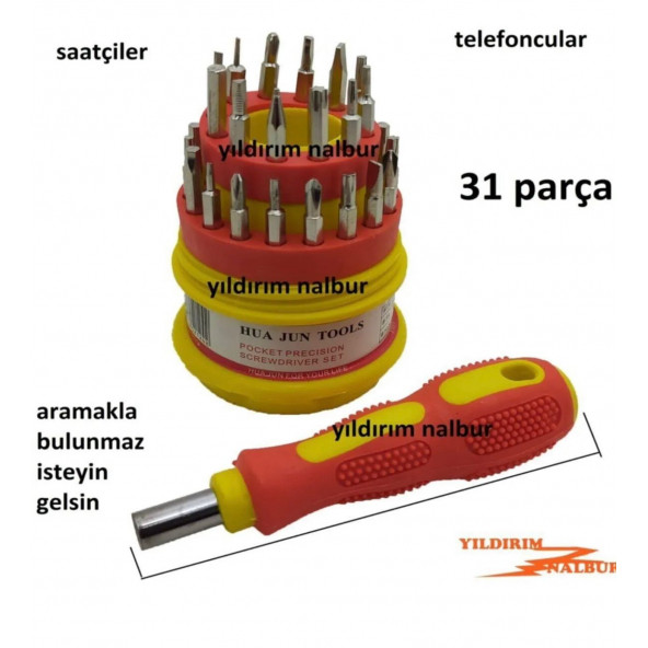 Saatçi Tornavida Set 31 Parça Telefoncu Tornavida Takımı - 3