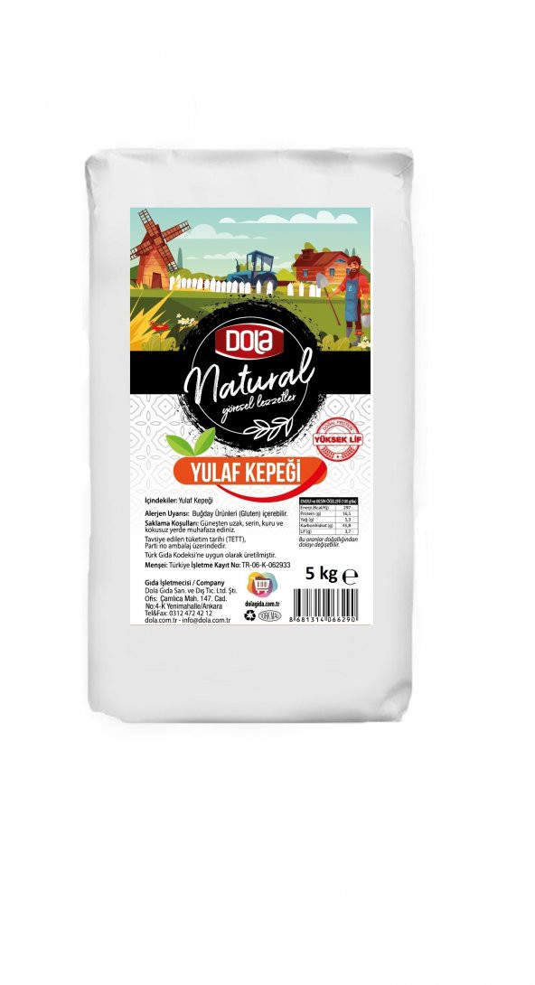 Dola Natural Yulaf Kepeği 5 kg