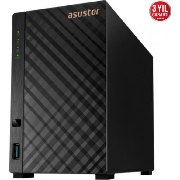 ASUSTOR AS1102T REALTEK RTD1296 2 DİSK YUVASI NAS(2X18TB DESTEĞİ) 1GB DDR4 2.5 GBE X 1 USB 3.2 X 2 - 2