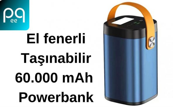 Bilishi 60.000 mAh Hızlı Şarj ve El feneri Özellikli Powerbank
