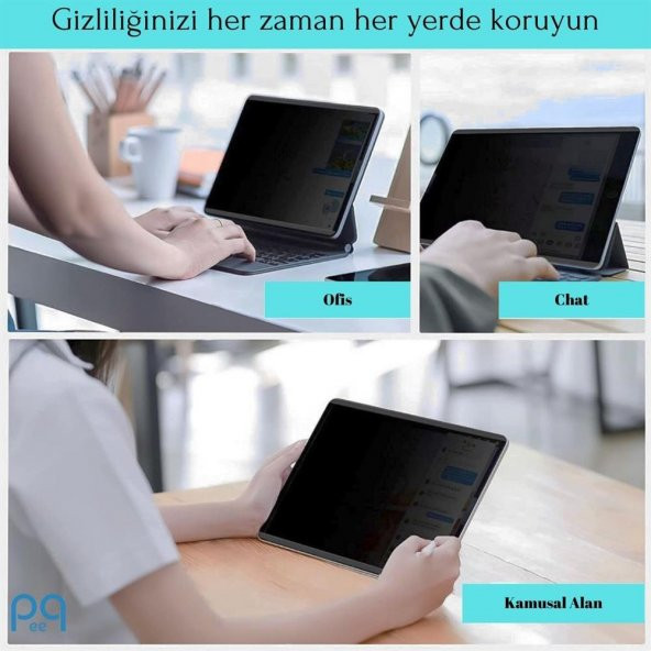 Peeq İpad 10.2 İnç 8.Nesil Privacy Tablet Hayalet Full Glue Temperli Ekran Koruyucu - 3