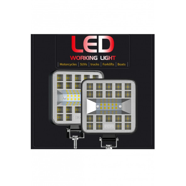 29 Led Kare Off Road Tekne Çalışma Lambası Spot Lambası 6500k  EE103 (DXZ-4) - 3