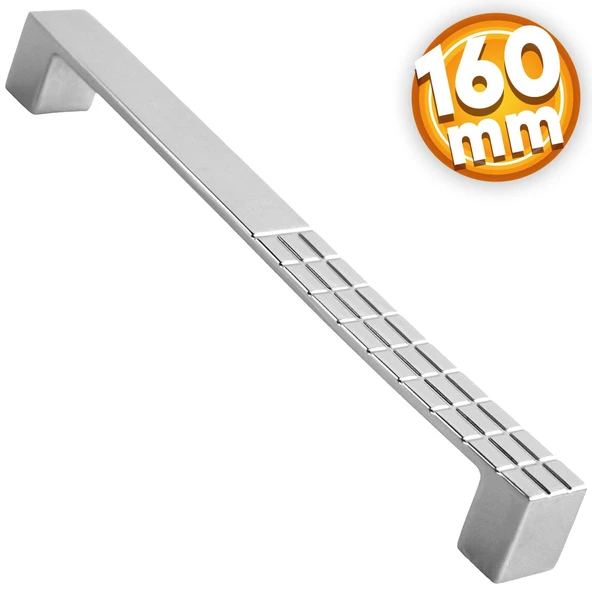 Bihter Desenli Mobilya Mutfak Dolabı Çekmece Dolap Kulpu Kulbu Krom(160 MM-16.0 CM) Metal Kulpları ürün görseli