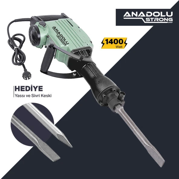 Anadolu Strong ANS1059 Profesyonel 25 Joule 14 Kg Kırıcı Hilti Matkap 2 Adet Uc Hediyeli - 4