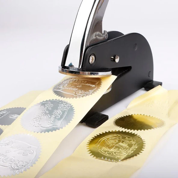 Soğuk Mühür Kabartma Damga Portatif Masa Tipi Baskı Makinesi 52mm - Resim 2