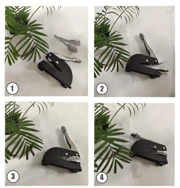 Soğuk Mühür Kabartma Damga Portatif Masa Tipi Baskı Makinesi 52mm - Resim 5